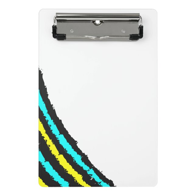 Moderne abstrakte Linien Personalisierte Mini-Schr Mini Klemmbrett (Vorderseite)
