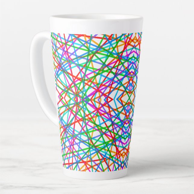 Moderne abstrakte Linienkunst Milchtasse (Linke Ecke)