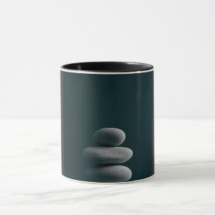 Moderne abstrakte Linienkunst Schwarze Tasse Min