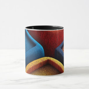 Moderne abstrakte Linienkunst Schwarze Tasse Min