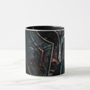 Moderne abstrakte Linienkunst Schwarze Tasse Min