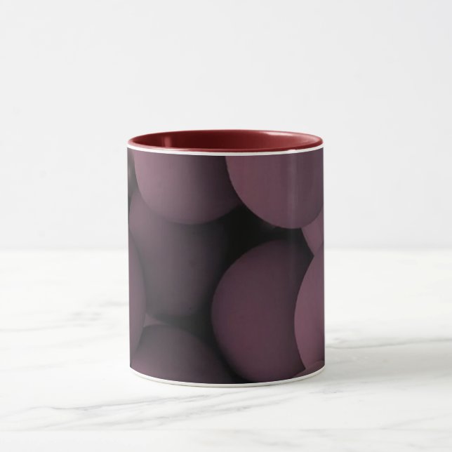 Moderne abstrakte Linienkunst Schwarze Tasse | Min (Zentrum)