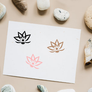 Moderne Abstrakte Lotus-Blume, Gummistempel