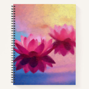 Moderne Abstrakte Lotus-Blume Notizbuch