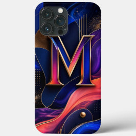Moderne abstrakte M Anfangsbuchstabe Handyhülle, E Case-Mate iPhone Hülle