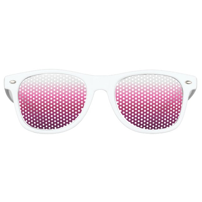 Moderne abstrakte Magenta burgundy maroon ombre Partybrille (Vorderseite)