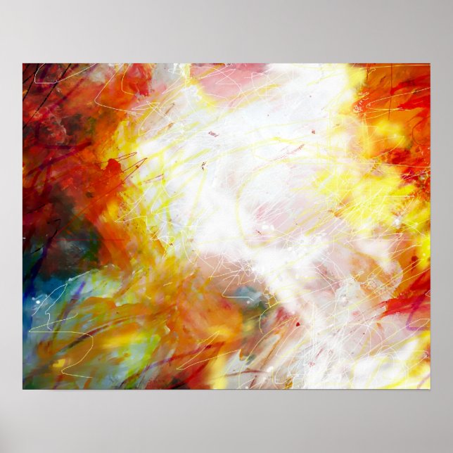 Moderne Abstrakte Malerei Art Print Poster (Vorne)