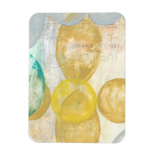 Moderne abstrakte Malerei auf Zeitungspapier Magnet