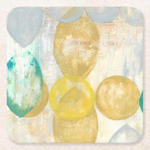 Moderne abstrakte Malerei auf Zeitungspapier Rechteckiger Pappuntersetzer