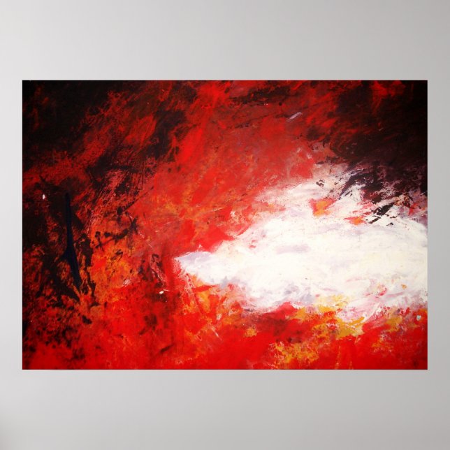 Moderne Abstrakte Malerei Print Red Creative Poster (Vorne)