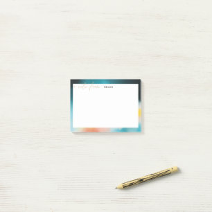 Moderne, abstrakte, malerische Grenze Post-it Klebezettel