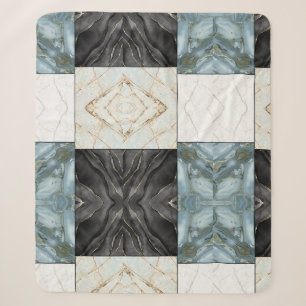 Moderne abstrakte Marmor-Achat-Geometrie-Block Sherpadecke