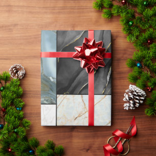 Moderne abstrakte Marmor Achat geometrische Blöcke Geschenkpapier