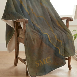 Moderne abstrakte Marmor-Decke in Gold und Schiefe Sherpadecke