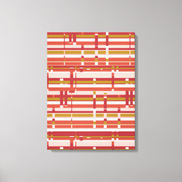 Moderne Abstrakte Mauer Art Pastel Rote Grüne Stre Leinwanddruck