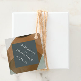 Moderne Abstrakte Minimalistische Gastgeschenk Hoc Geschenkanhänger