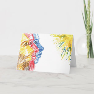 Moderne Abstrakte Multikulturelle Drei Könige Feiertagskarte