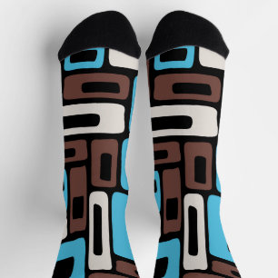 Moderne abstrakte Muster des mittleren 20. Jahrhun Socken
