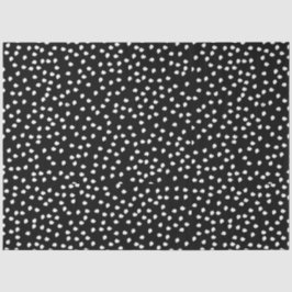 Moderne Abstrakte Niedliche Polka Dot Black und Wh Seidenpapier