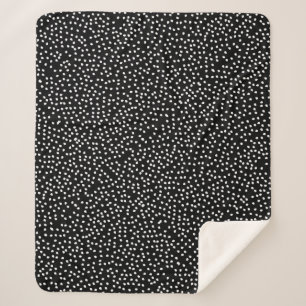 Moderne Abstrakte Niedliche Polka Dot Black und Wh Sherpadecke