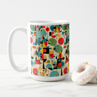 Moderne abstrakte Objekte im Retro-Stil mit geomet Kaffeetasse