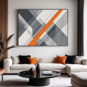 Moderne abstrakte Orange Akzent Poster