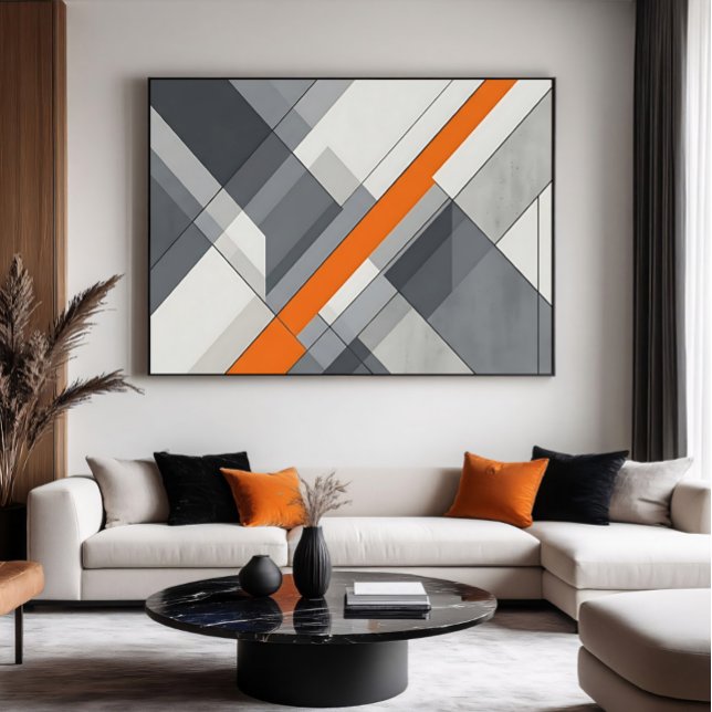 Moderne abstrakte Orange Akzent Poster (Von Creator hochgeladen)