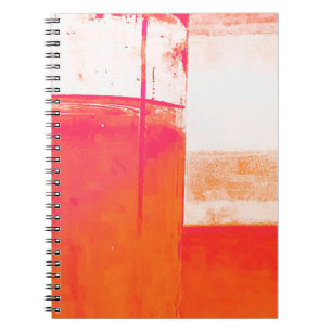 Moderne abstrakte orange geometrische Grafik Notizblock