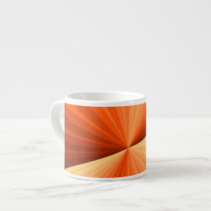 Moderne abstrakte orange rote Vanille-Grafik-Frakt Espressotasse