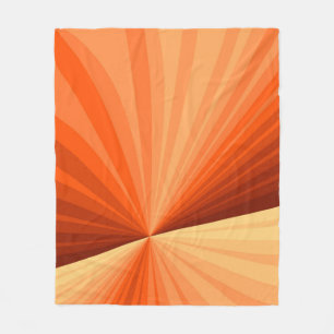 Moderne abstrakte orange rote Vanille-Grafik-Frakt Fleecedecke