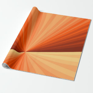 Moderne abstrakte orange rote Vanille-Grafik-Frakt Geschenkpapier