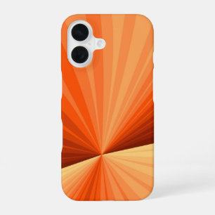 Moderne abstrakte orange rote Vanille-Grafik-Frakt iPhone 16 Hülle