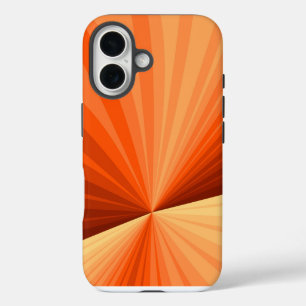 Moderne abstrakte orange rote Vanille-Grafik-Frakt iPhone 16 Hülle