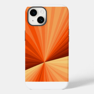 Moderne abstrakte orange rote Vanille-Grafik-Frakt iPhone 14 Hülle