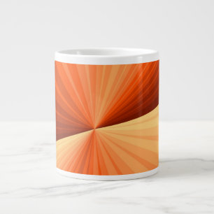 Moderne abstrakte orange rote Vanille-Grafik-Frakt Jumbo-Tasse