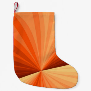 Moderne abstrakte orange rote Vanille-Grafik-Frakt Kleiner Weihnachtsstrumpf