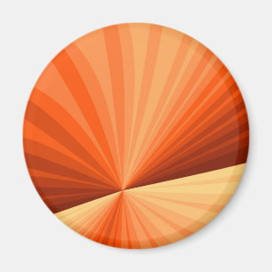 Moderne abstrakte orange rote Vanille-Grafik-Frakt Magnet
