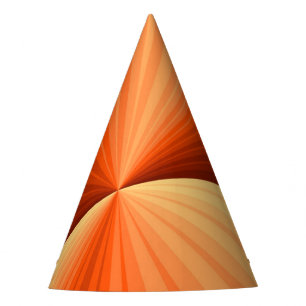 Moderne abstrakte orange rote Vanille-Grafik-Frakt Partyhütchen