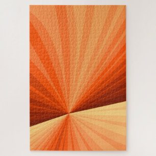 Moderne abstrakte Orange Rote Vanille-Grafik-Frakt Puzzle