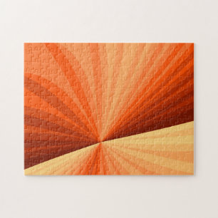 Moderne abstrakte orange rote Vanille-Grafik-Frakt Puzzle