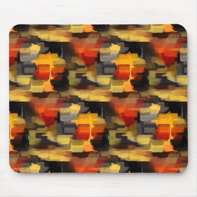 Moderne Abstrakte Paint Squares Mousepad (Vorne)