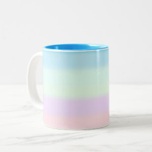Moderne Abstrakte Pastel mehrfarbig Gradient Two-T Zweifarbige Tasse