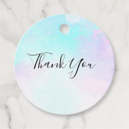 Moderne Abstrakte Pastell Blau & Lila Wasserfarbe Geschenkanhänger