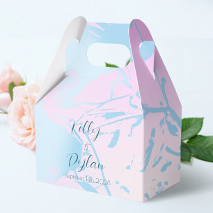 Moderne abstrakte Pastell-Hochzeit Geschenkschachtel
