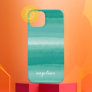 Moderne Abstrakte Pastelle Aquamarine Aquarellschr Case-Mate iPhone 14 Hülle