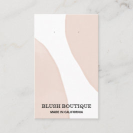 Moderne Abstrakte Pastellrosa-Ohrkarten Visitenkarte