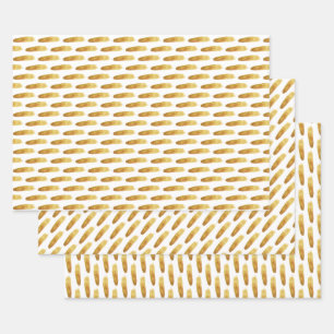 Moderne abstrakte Pinselstriche Geschenkpapier Set