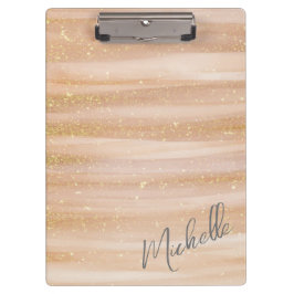 Moderne Abstrakte Pinselstriche mit Glitzer Clipbo Klemmbrett