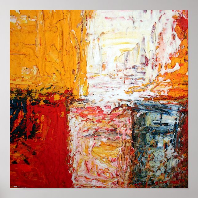 Moderne Abstrakte Plätze drucken Abstrakte Kunstpo Poster (Vorne)