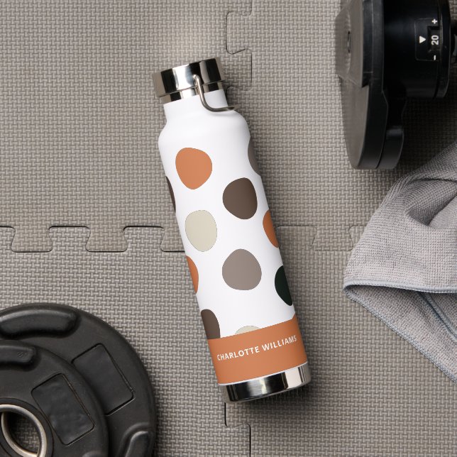 Moderne Abstrakte Polka Dots von Boho Trinkflasche (Fitnessstudio)